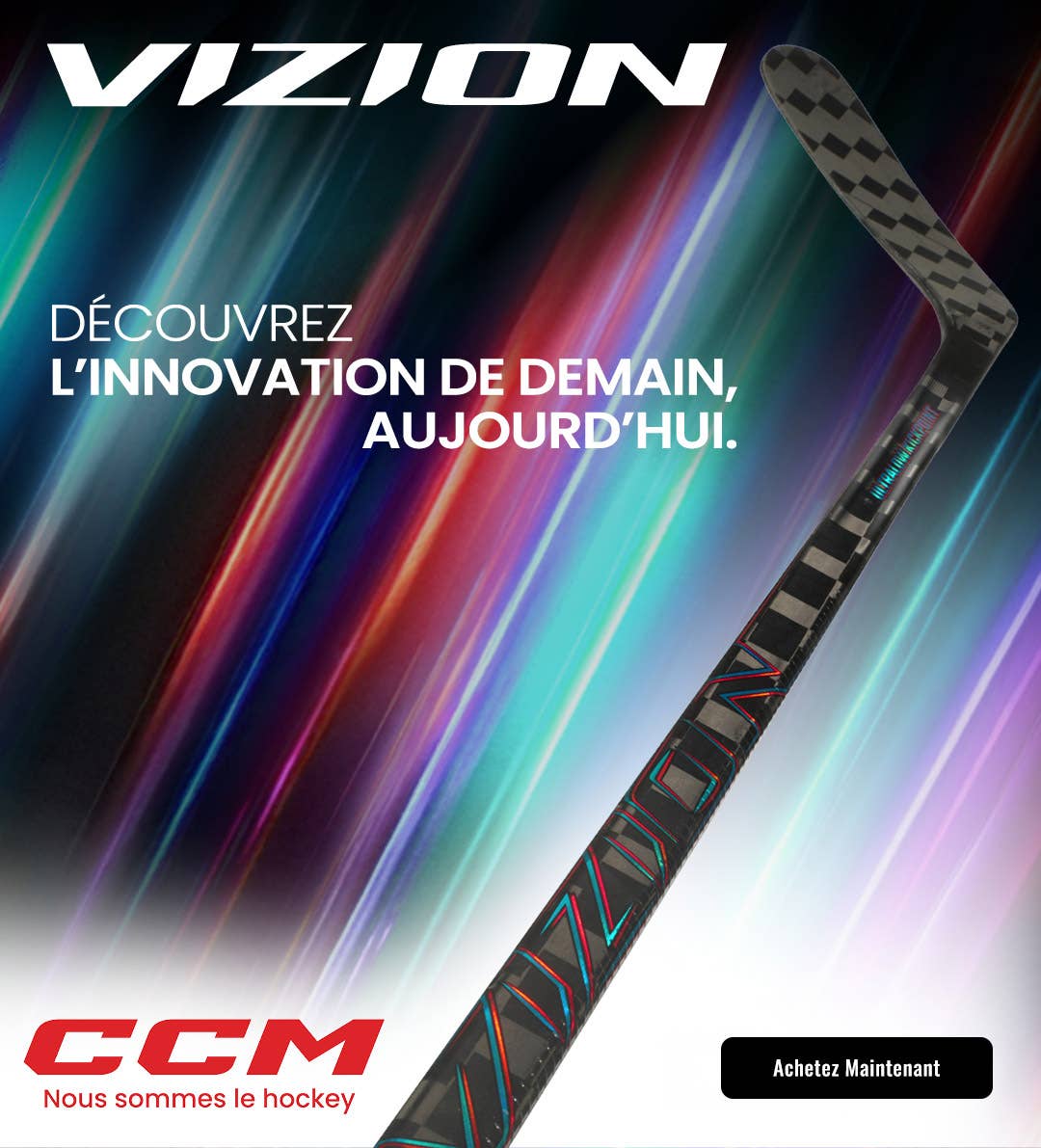 Bâton de hockey CCM Vizion: Découvrez l'innovation de demain, aujourd-hui