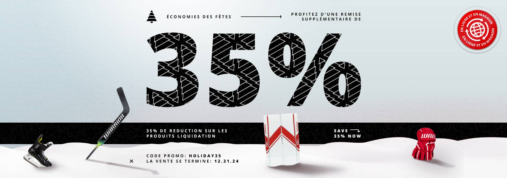 Économies des fêtes : Profitez d'une remise supplémentaire de 35 % de reduction sur les produits liquidation