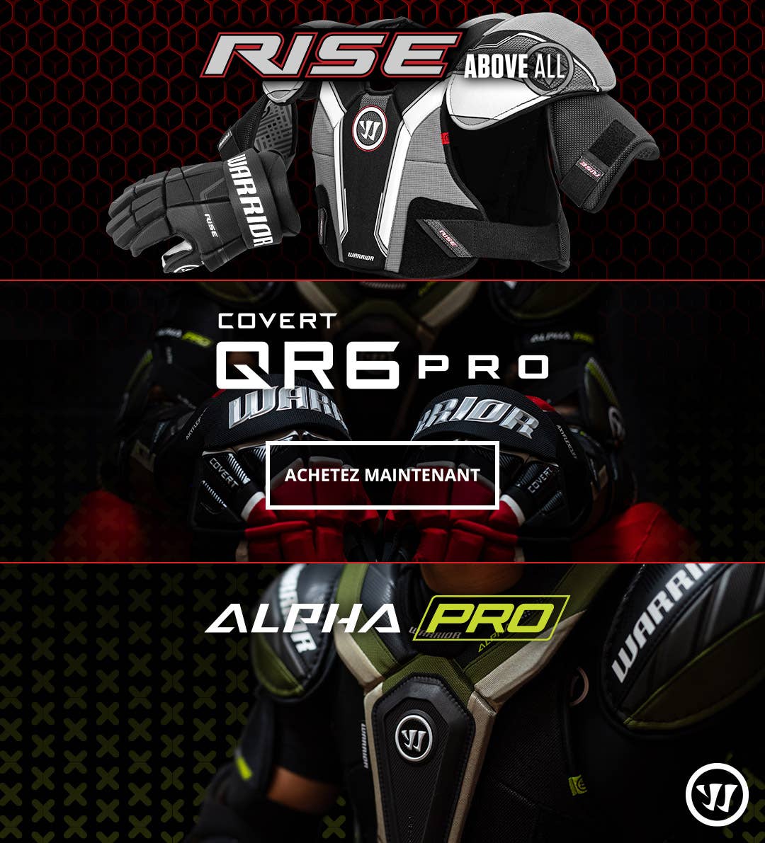 Nouveau équipement Warrior Gear: Gants Covert QR6, Protection Alpha Pro et LT Protective, et Protection Rise